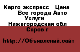 Карго экспресс › Цена ­ 100 - Все города Авто » Услуги   . Нижегородская обл.,Саров г.